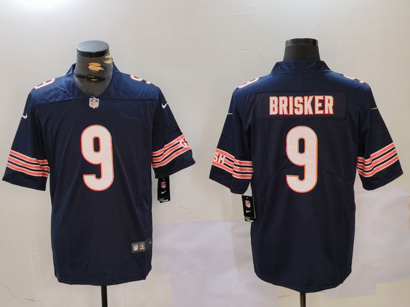 Men's Chicago Bears Jaquan Brisker #9 Navy Jersey